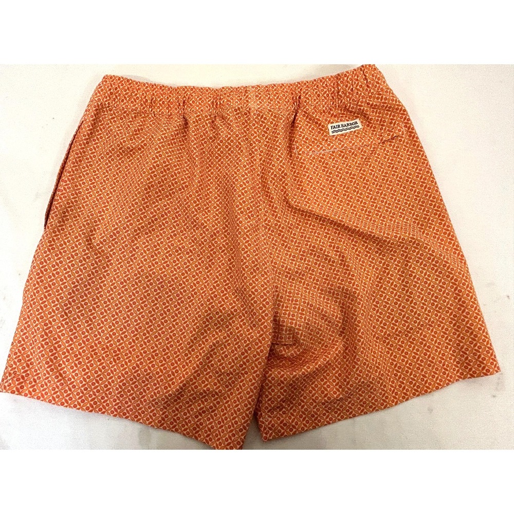 FAIR HARBOR Men's Floral Trunks Lined Light Orange‎ Schooner Size 2XL